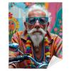 Colored Flower Motorcycle Flannel Printed Blanket Suitable For All Seasons Suitable For Living Room Office Sofa And Travel