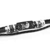 Vintage Genuine Cowhide Eagle Bracelet Woven Bangle