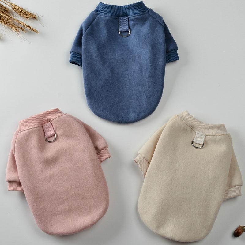 Autumn Winter Pet Hoodies Clothing Warm Dog Clothes Solid Pullover Costume Puppy Sweatshirt Tshirt For Small Dogs Chihuahua York