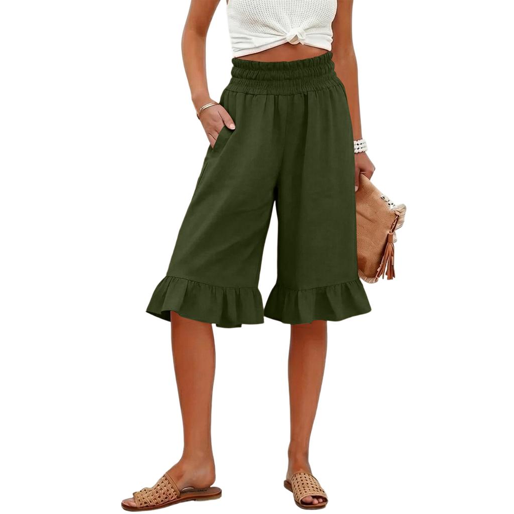 Womens Palazzo Pants Summer Casual Flowy Wide Leg Trousers Beach Travel Vacation Outfits