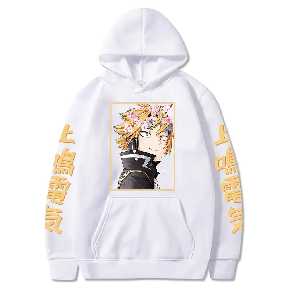 Funny Anime My Hero Academia Harajuku Hoody Sweatshirt Long Sleeve Aesthetic Kaminari Denki Flower Oversize Pullover