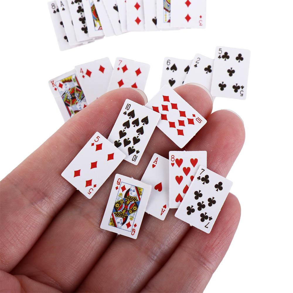 Accessories Miniature Dollhouse Mini Playing Cards Playing Poker Cards Miniature Games Poker