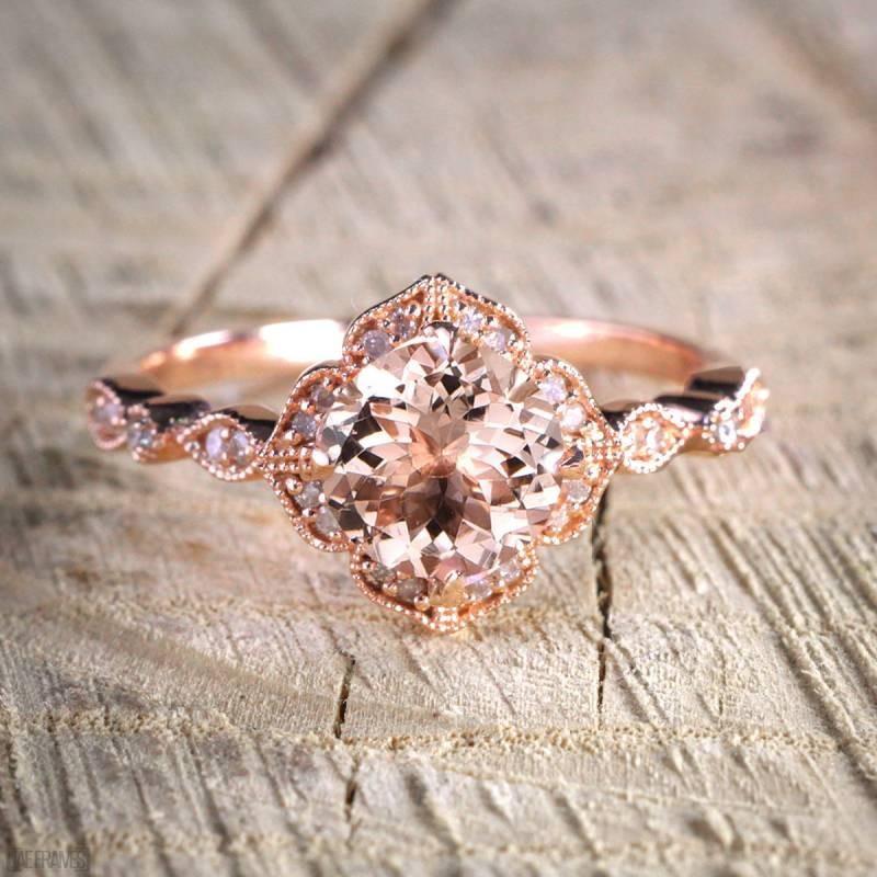 Zircon Charm Oval Crystal Bride Ring Rose Gold Plated Rhinestone Ring Wedding