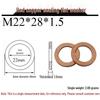 Annealed Red Copper Gasket Washer Pad for Sealing Fastener, M4-M34