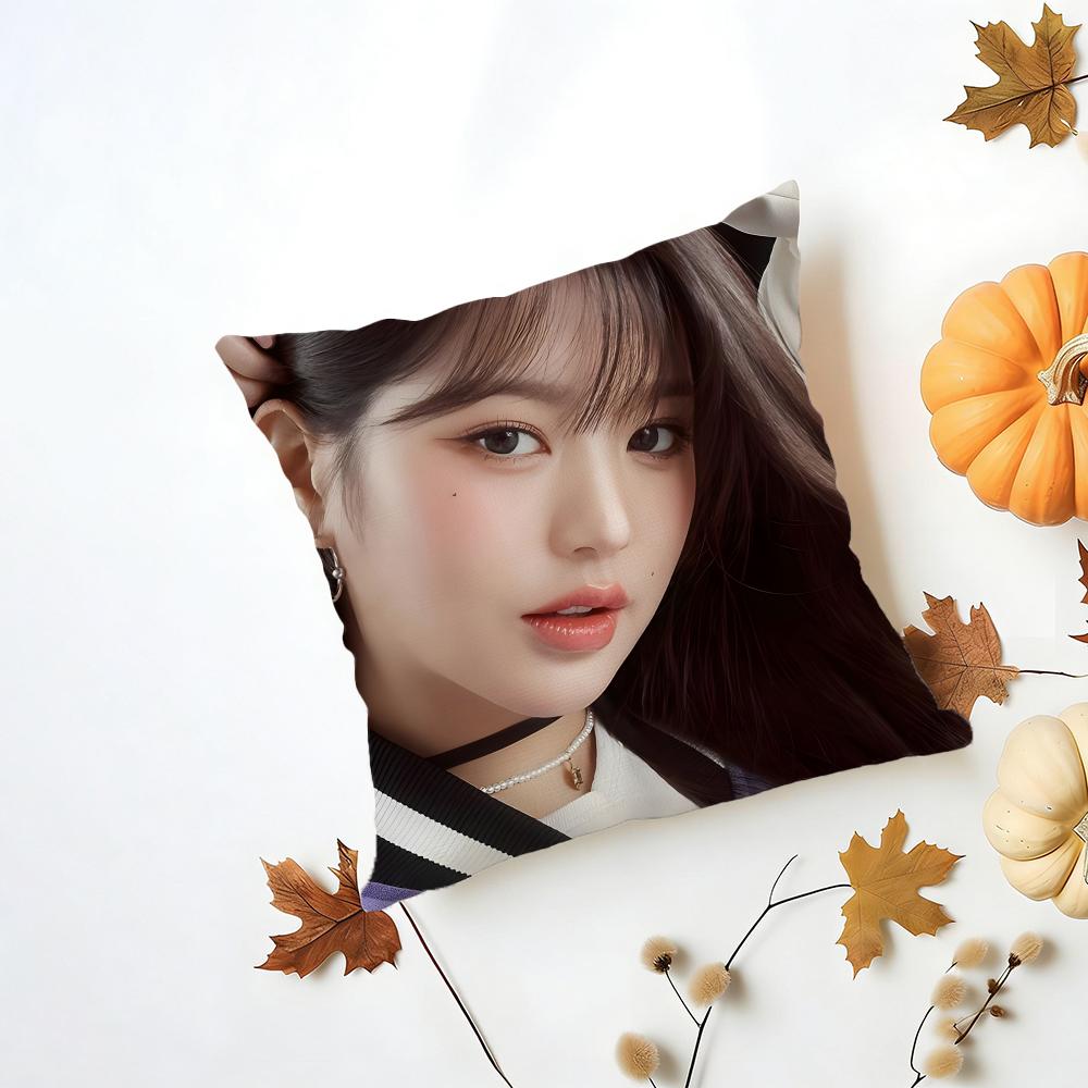 Idol Lovely J-Jang Won-Young Cushion Cover Washable Linen Pillowcase Soft For Daily Sofa Bed Home Room Decor