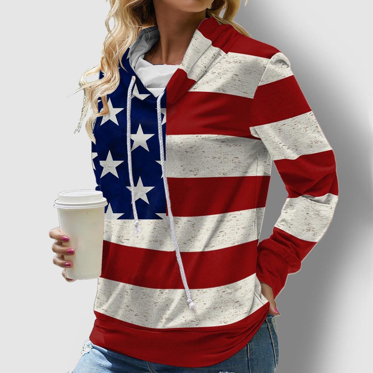 

Женские толстовки с клетчатым принтом и цветочным принтом, длинный рукав, пуловер с высокой горловиной и шнурком 4XL