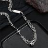 Niche Design High-end Female Cool Necklace Male Tide Stacked Wearing Diamond-encrusted Double-layer Couple Transfer Pendant 2026