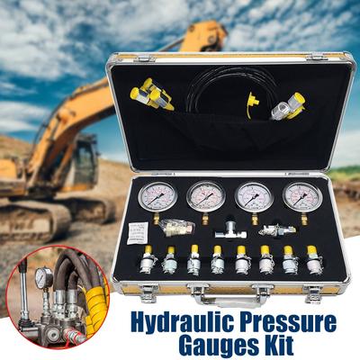 4ks přenosné hydraulické tlakové rypadlo Sada na testování hydraulického tlaku s vakuovou spojkou se zkušebním bodem