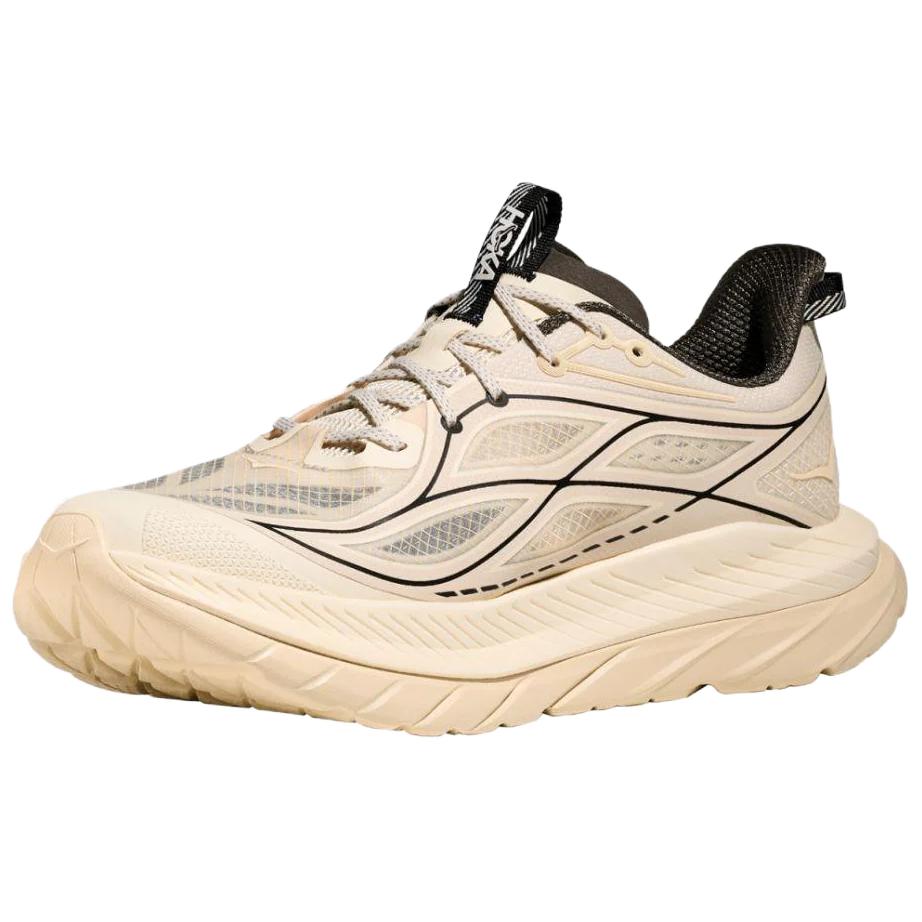 HOKA ONE ONE Breathable Running Shoes Men's Beige Apricot Black 1176250-EHL