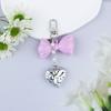 Ripples Heart Bowknot Keychain Accessory Heart Wave Bowknot Keychain Pendant Elegant Keyrings for Daily and Party Use