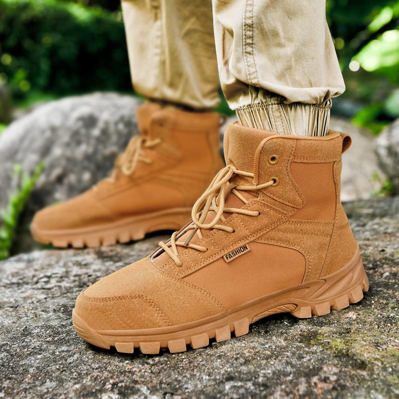 Fashion Outdoor Boots Couples Training Work Boots High-top Hiking Sports Shoes Field Practice Shoes Battlefield Combat Boots