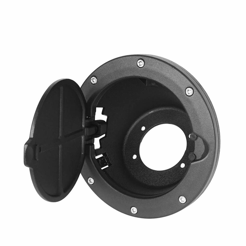 Schwarze Kraftstoffklappe Tankdeckel Gasdeckel Abdeckung für Jeep Wrangler TJ 1997-2006