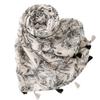 Four Seasons Scarf Women'S Cotton And Hemp Texture Scarf Bamboo Knot Yarn Black And White Flower Headcloth Air Conditioning Shawl Tassel