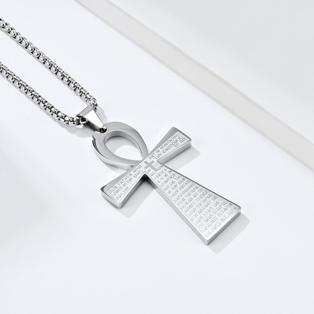Męski Punkowy Najnowszy Krzyż Rycerz Świątynny Klasyczny Wisiorek Naszyjnik Męski Amulet Biżuteria