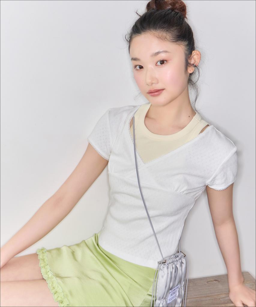 MIXXO Lace Short Sleeve T-Shirt_Miwhwg503A