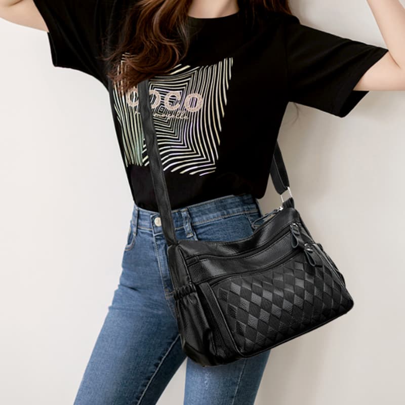 Soft leather women's bag fashion shoulder messenger casual bag