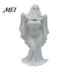 Draped Skirt Halloween Figure 3D Printed Ghost Bride Statue Ornament, Female Sculpture with Resin-like Craft Stable Base, Decorative Minimalist Spooky