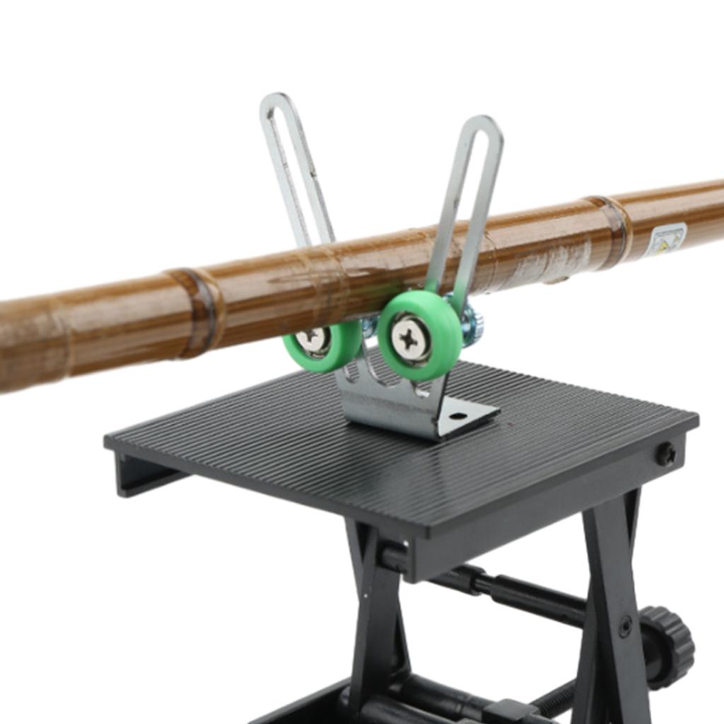 Fishing Rod Epoxy Applicator Holder Portable Fishing Machine Rod Support Stand DIY Fish Tackle Poles Support Holder Rack