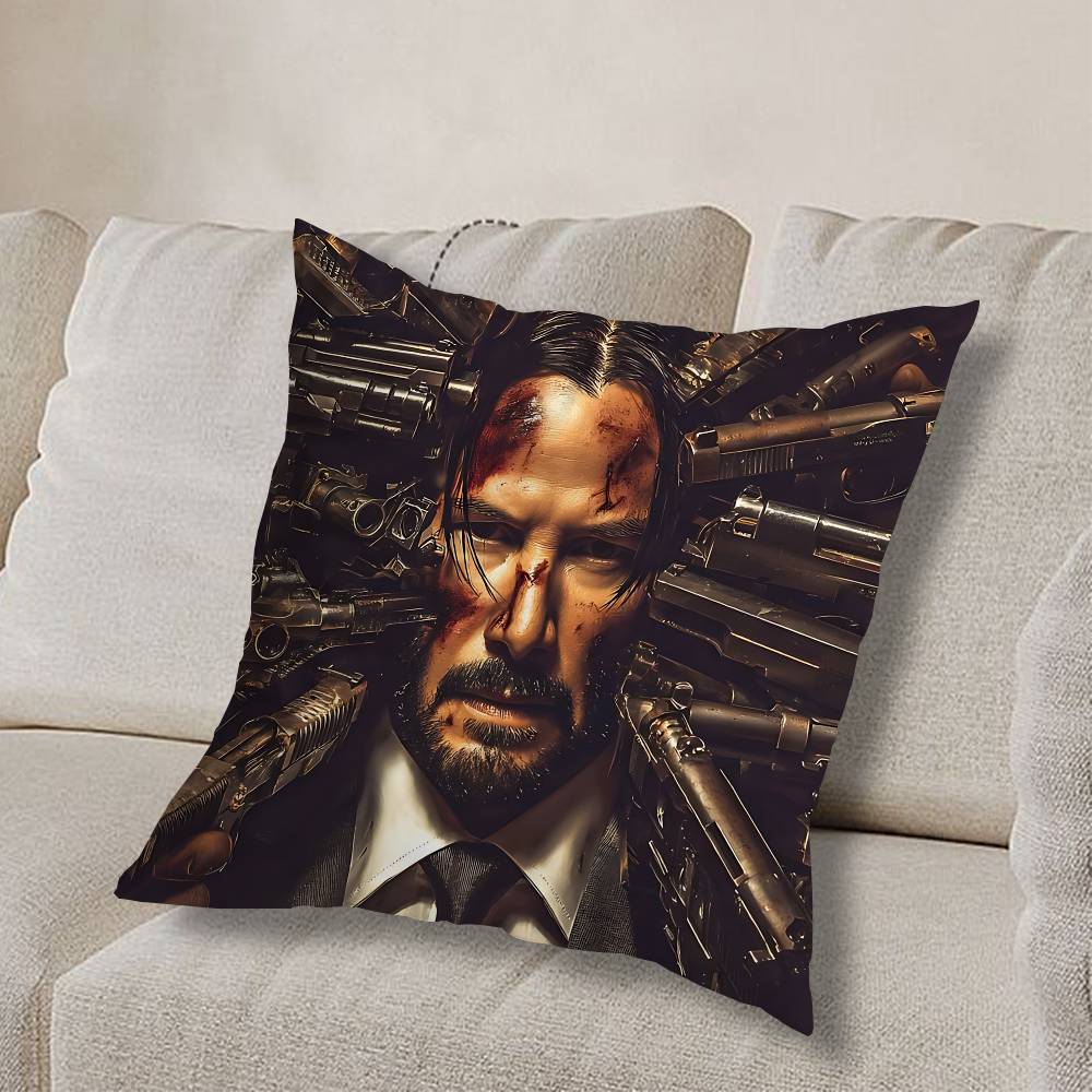 top assassin J-John Wick Pillow Case Sofa Living Room Bedroom Headboard Backrest Cushion Square Cushion Nap Time