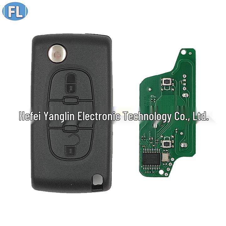 Compatible Citroen 0523 Remote Key with Groove, 2/3 Buttons, 46 Chip, 433 ASK/FSK