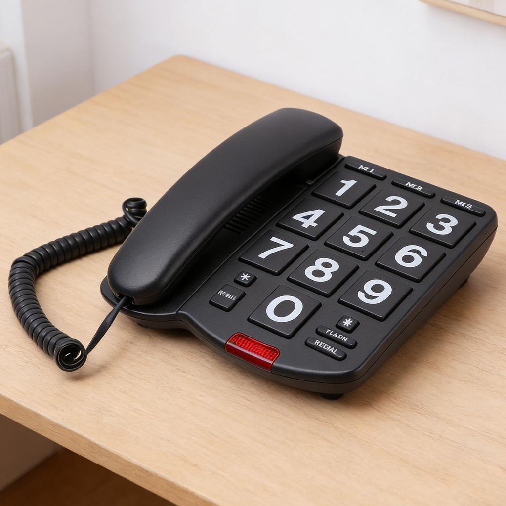 Large Keys Corded Phone   Speed   Landline Phone with 110dB Loud   Flashing Indicator   Function for Seniors