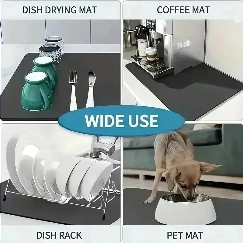 Diatom Mud Non-slip Pad Wear-resistant Quick-drying Mat Heat-Resistant Anti-Scald Table Pad Home Decor Anti-Scald Table Mat