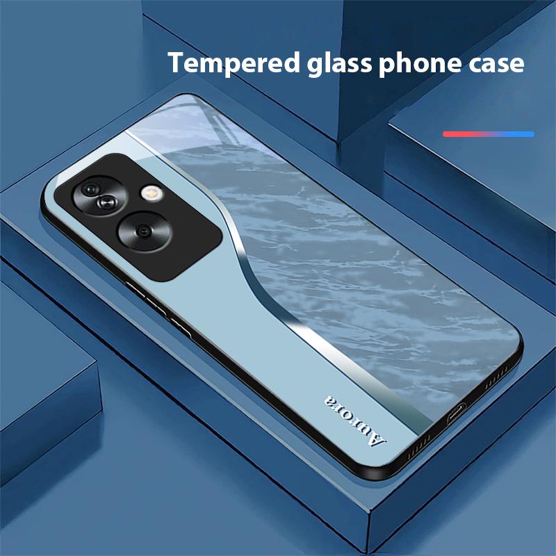 

Water Pattern Purple For Oppo A79 5G 58 78 74 60 4G Reno 11F Realme GT 6 11 Note 50 10 C55 X2 Tempered Glass Black Phone Case For Reno 11 Pro 5G