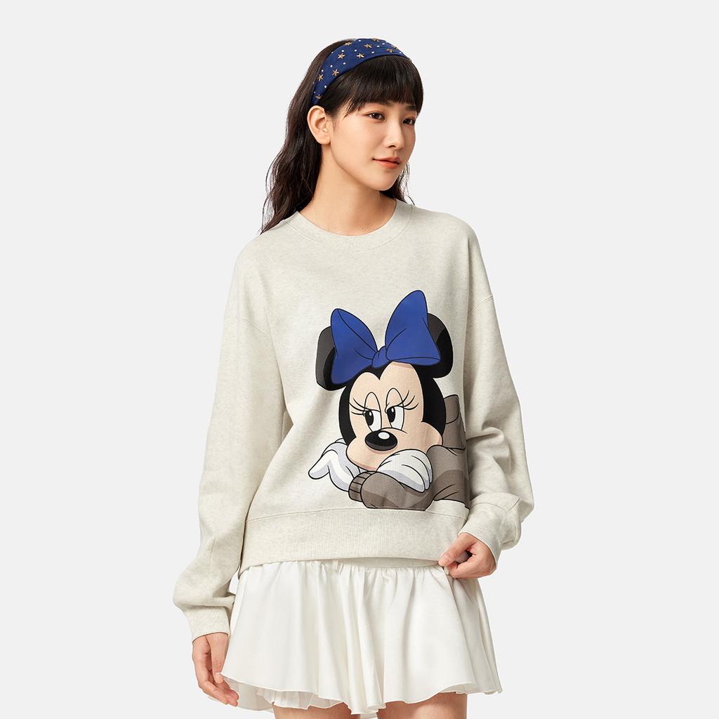 Li Ning X Disney Mickey Series Simple Versatile Comfortable Casual Sports Sweatshirt Women sweatshirt AWDVD44-2