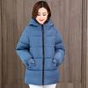 Women Winter Simple Causal Plus Size Jacket Loose Warm Hooded Parka Outerwear