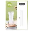 Xingduo Disposable Plastic Cups with Lids and 19cm Straws (100-Pack)