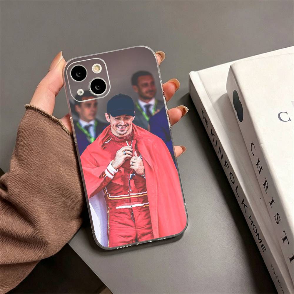 Charles Leclerc-Racing car Phone Case For iPhone17,16,15,14,13,12,11 Plus,Pro Max Soft Transparent Cover