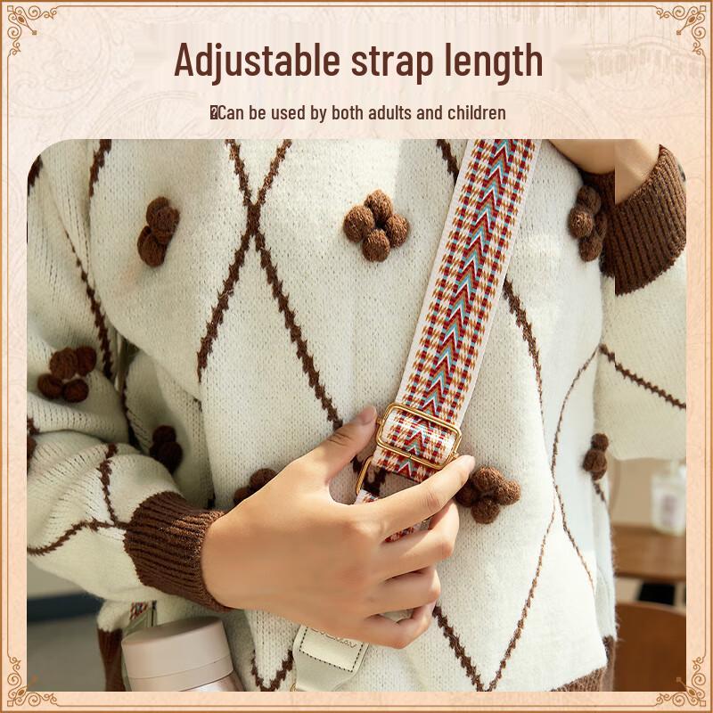 Baoweima Přenosná nerezová termoska na kávu s pouzdrem na přenášení