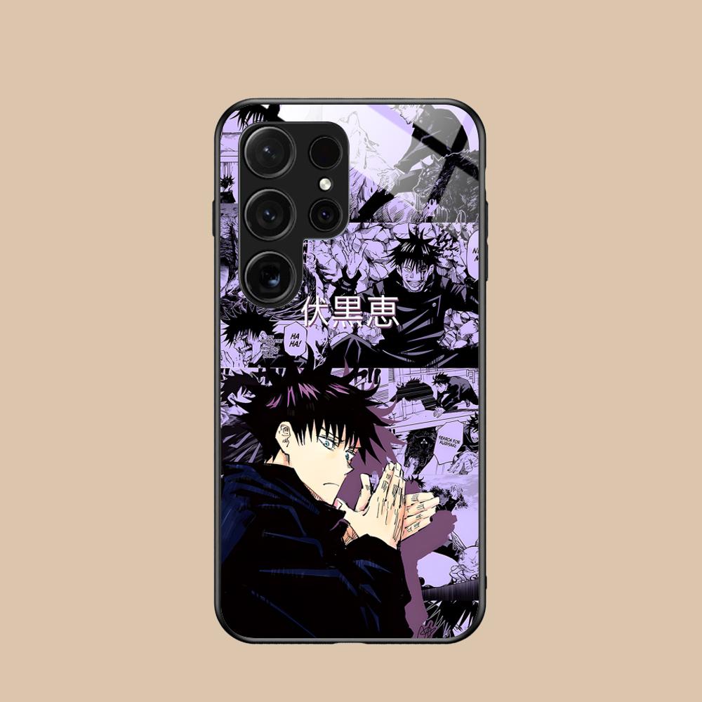 Jujutsu Kaisen Megumi Mobile Phone Case for Samsung Galaxy A56 55 54 53 52 51 36 35 34 23 16 15 5G Glass Colorful Cover Pretty