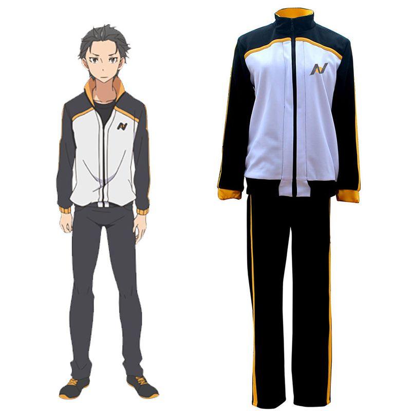 Stylish Rezero Natsuki Subaru Suit Cosplay Costume Set For Anime Fans
