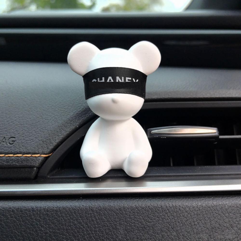 

Automobile air outlet aromatherapy diffuser stone With 5ML perfume little bear shopping bag gift box Celebrity joint gift