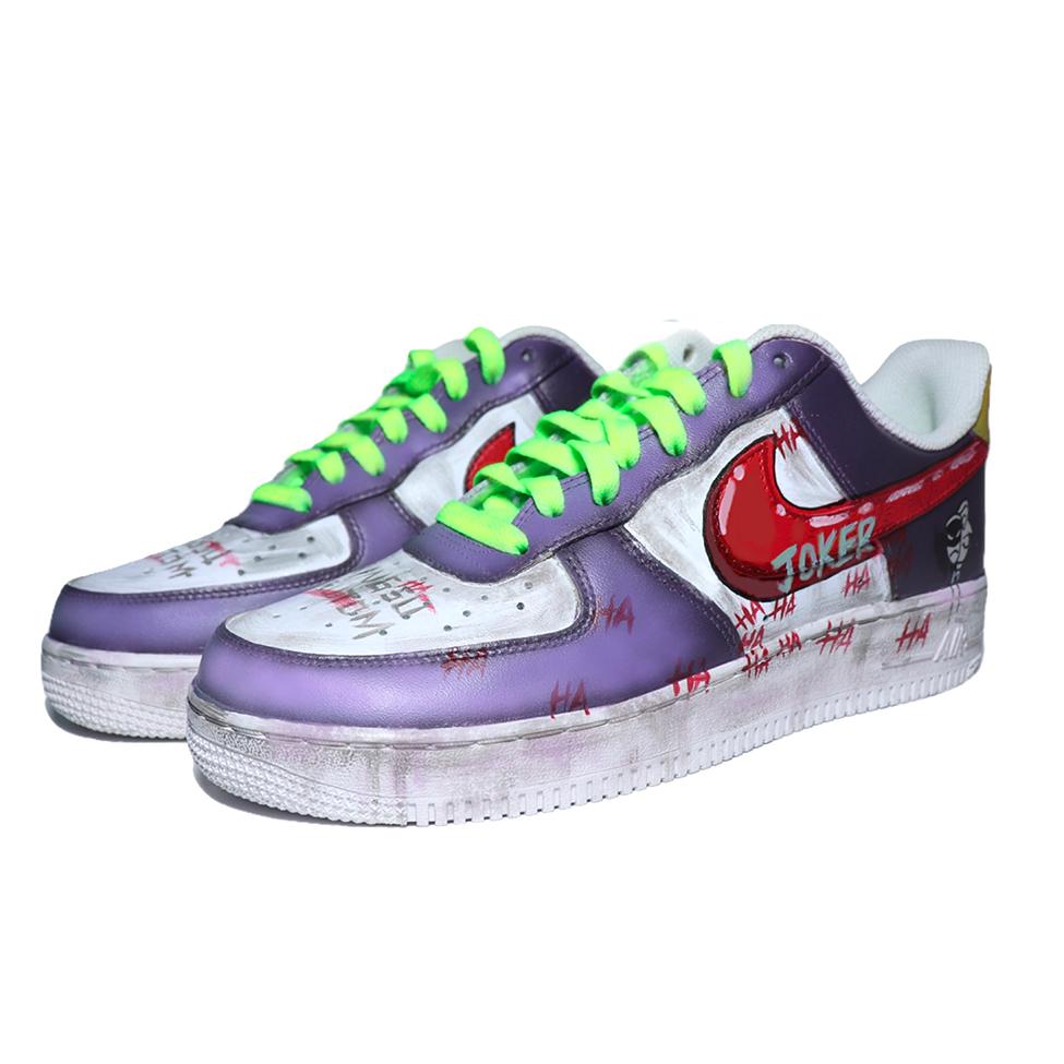 Nike Air Force 1 07 'Joker' Year Of The Dragon Limited Edition Skateboard Shoes Men's Purple Yellow Red CW2288-111(team25-)