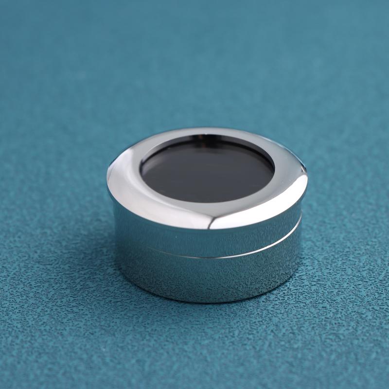Round Diamond Display Box Stone Gem Storage Case Store Show Gemstone Organizer Silver Metal Diamond Gift Packaging Box