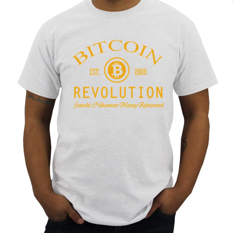 Male Black Tshirt REVOLUTION SHIRT BITCOIN CRYPTO SHIRT CRYPTO CURRENCY TSHIRT Brand Cotton Tshirt Drop Shipping S