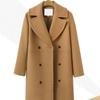 Autumn and Winter Plus Size Women's Woolen Coat Double-breasted Mid-length Trench Coat