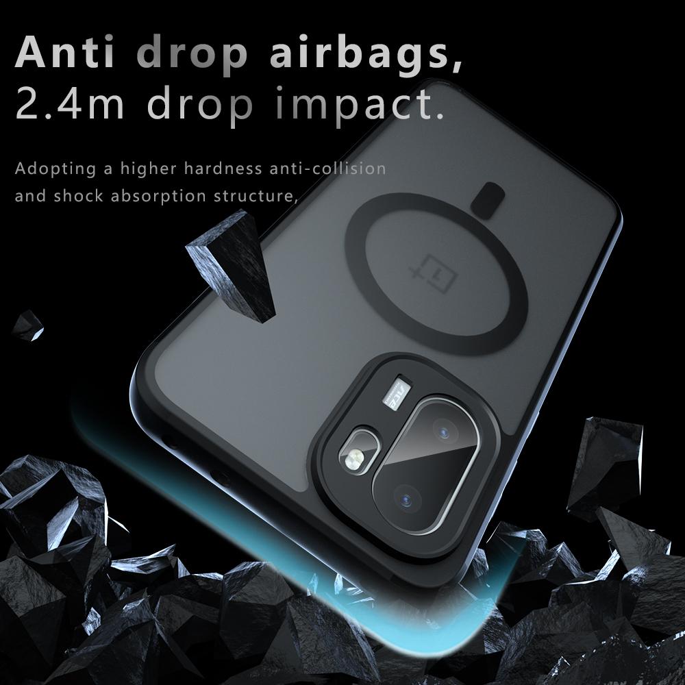 Hülle für Magsafe Magnetisches Kabelloses Laden Hart Matt Stoßfestes Cover Für Oneplus Ace 6 Ace6 PLQ110