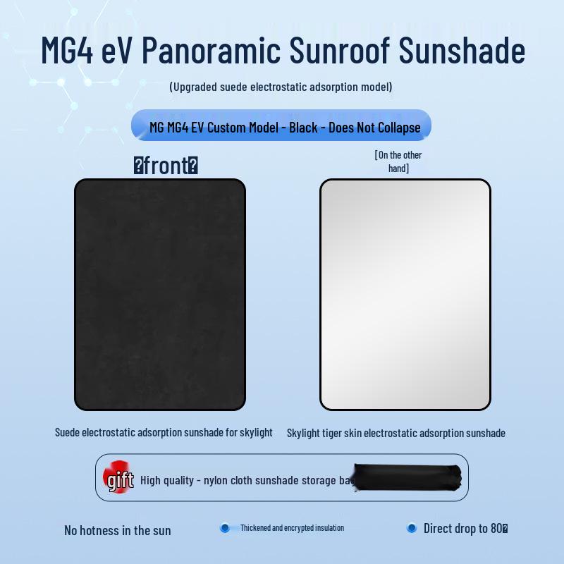 MG4EV Sunroof Static Sunshade: Heat Insulation & Sun Protection 2022