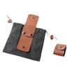 Collapsible Canvas Storage Bag PU Leather Outdoor Foraging Bag Garden Picking Pouch  Tool Storage