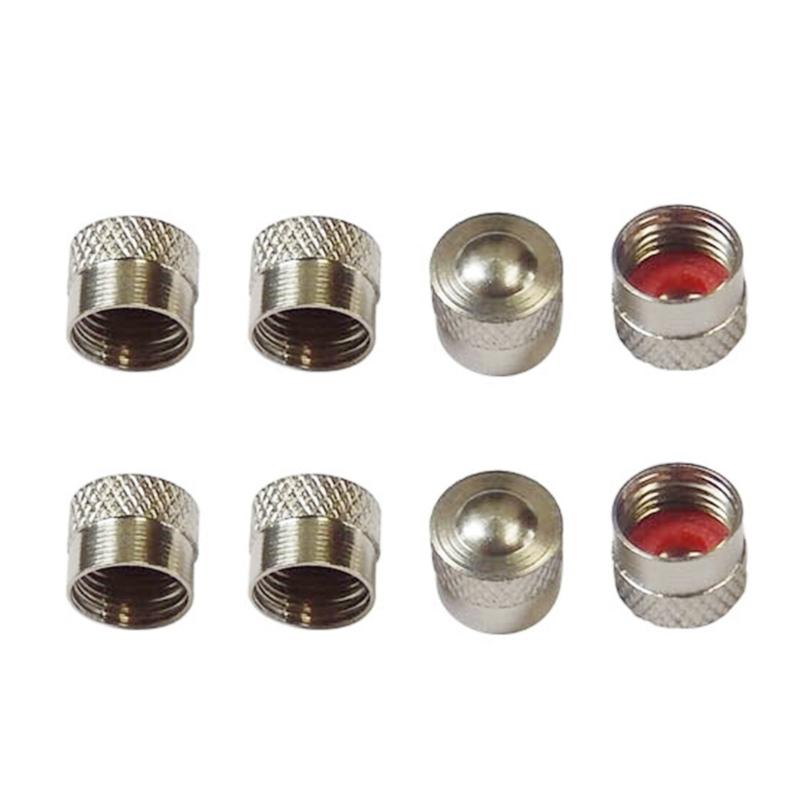 Universal Style Metal Car Anti-rust Motorbike Wheel Tire Valves Stem Cap Airtight Cover Dustproof with Rubber Seal Rings
