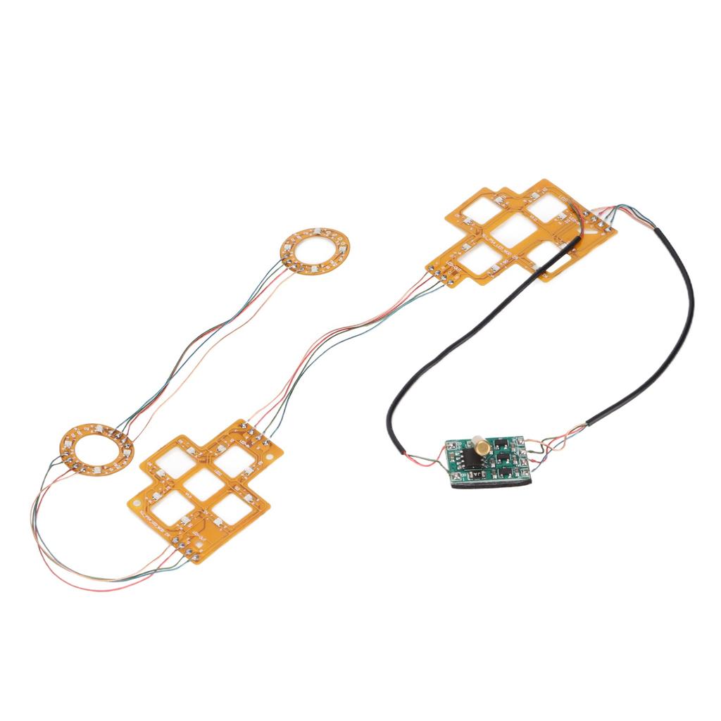 Wireless Controller LED Light Board for PS5 Multicolor Board with Rocker Joystick Cap Cross Key