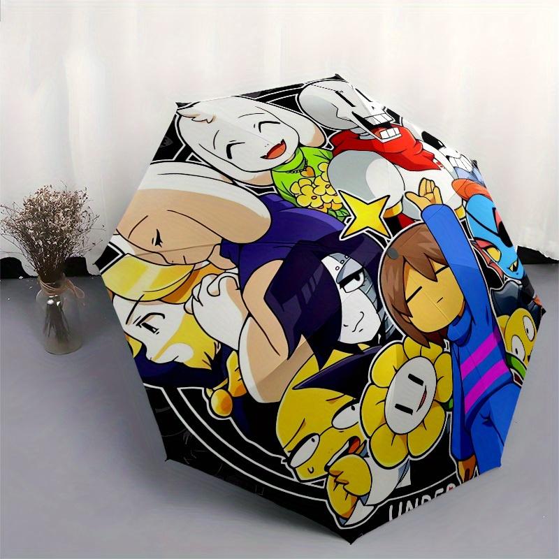 1pc UnderTale Themed High-quality Umbrella,Automatic Opening and Closing Umbrella,Multi-functional Umbrella G0811370