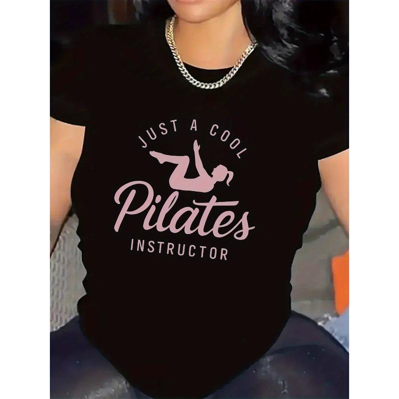 

European sizes T-Shirt for Pilates Instructors, Durable and Lightweight, Ideal for Fitness Studios and Gyms, Comfortable Fabric 4XL