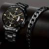 Men's Watches Business Stainless Steel Quartz Wrist Watch Male Casual Date Watches for Man Bracelet Montre Homme