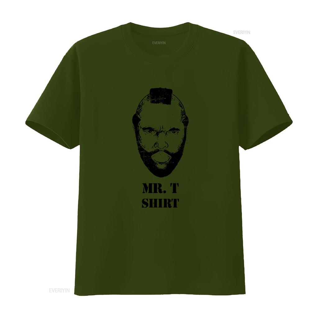 Mr T Print Shirt for Adults Stylish and Unique Design vintage Washed designer clothes graphic Unisex Comfortable Casual