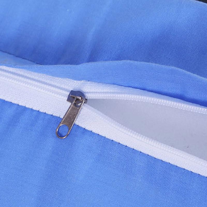 Bed Wedge Pillow Blue Triangle Foam Concealed Zip Removable Washable Sleeping Pillow for Back Suppor