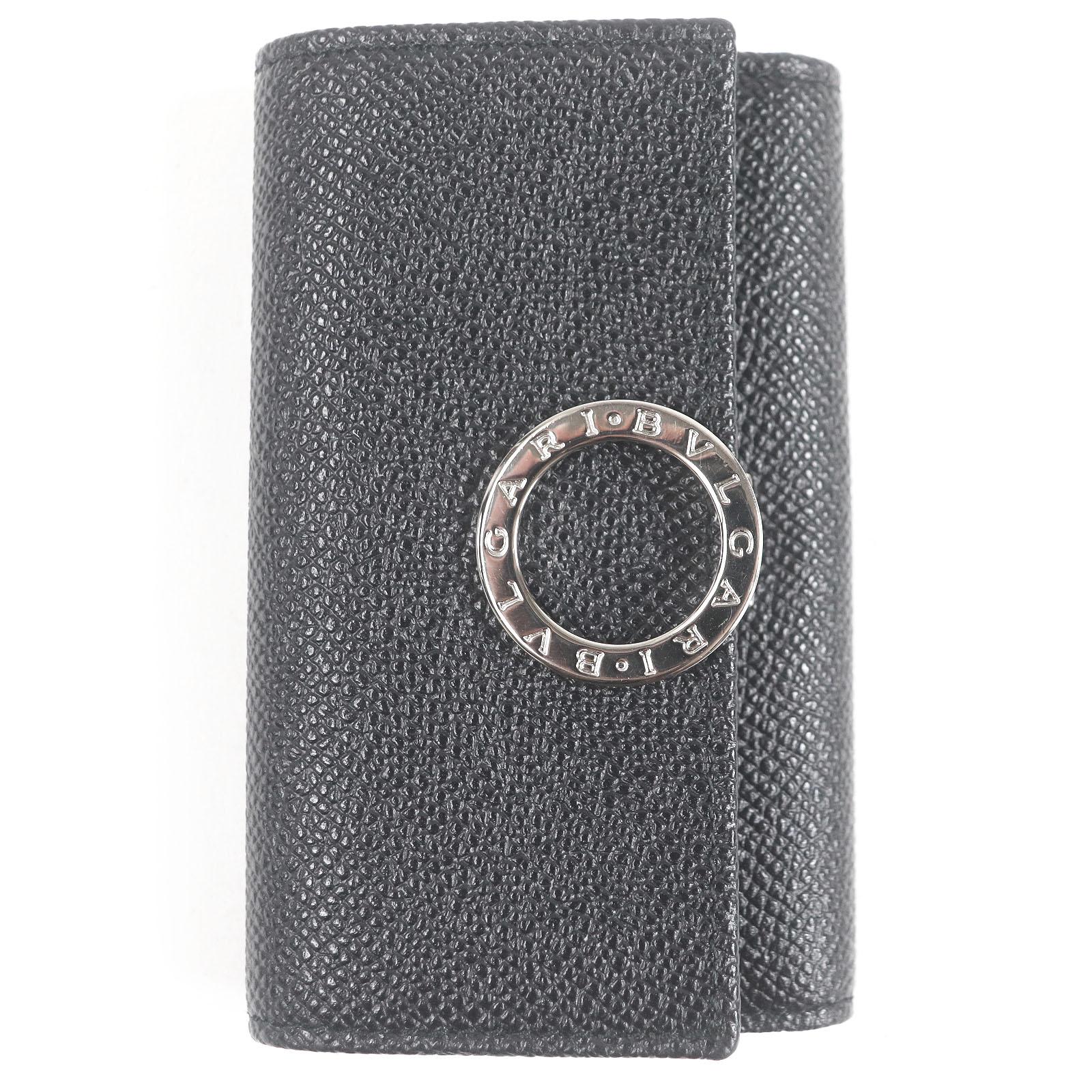 Безупречный кожаный ключник BVLGARI Bvlgari Bvlgari Man тройного сложения на 6 рядов 30422 Б/у